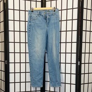 Express Light Blue Straight Leg Jeans